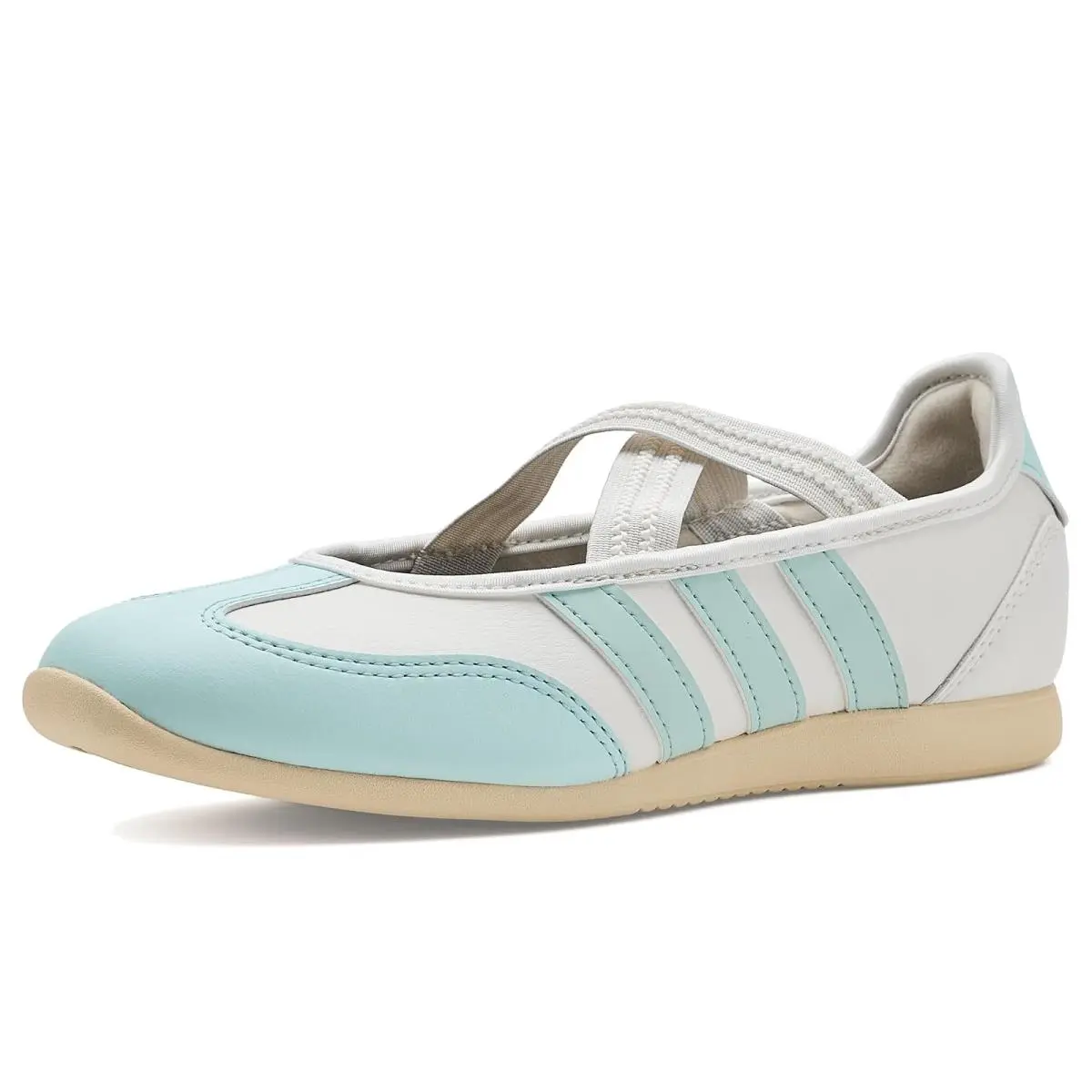 Unisex Sneakers Athletic Shoes Adidas Kids Barreda Mary Jane Big Kid - White/Halo Mint/Warm Vanilla