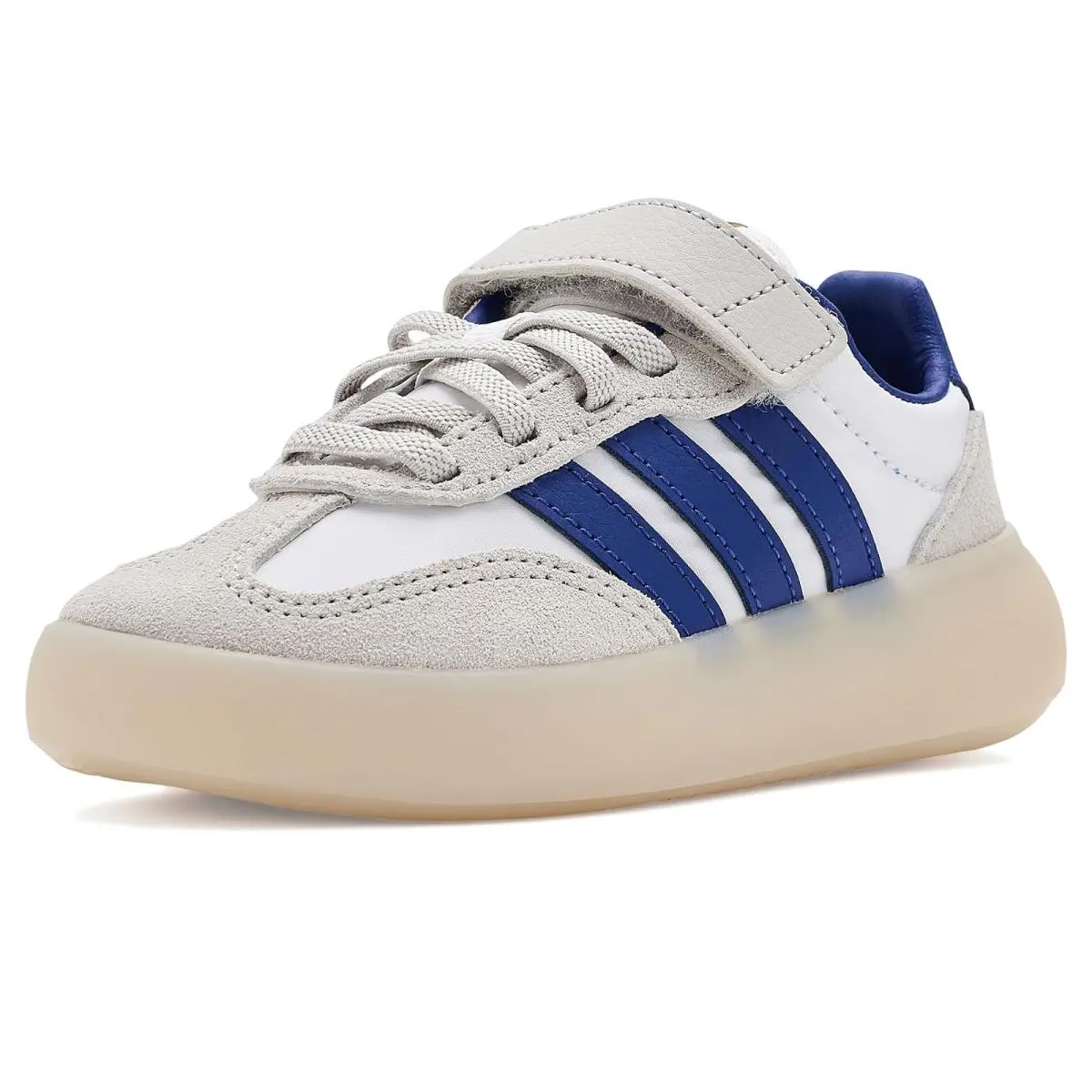 Unisex  Kids Barreda Decode Elastic Lace Amp Strap Little Kid White/Mystery Ink/Pure Ruby by Adidas