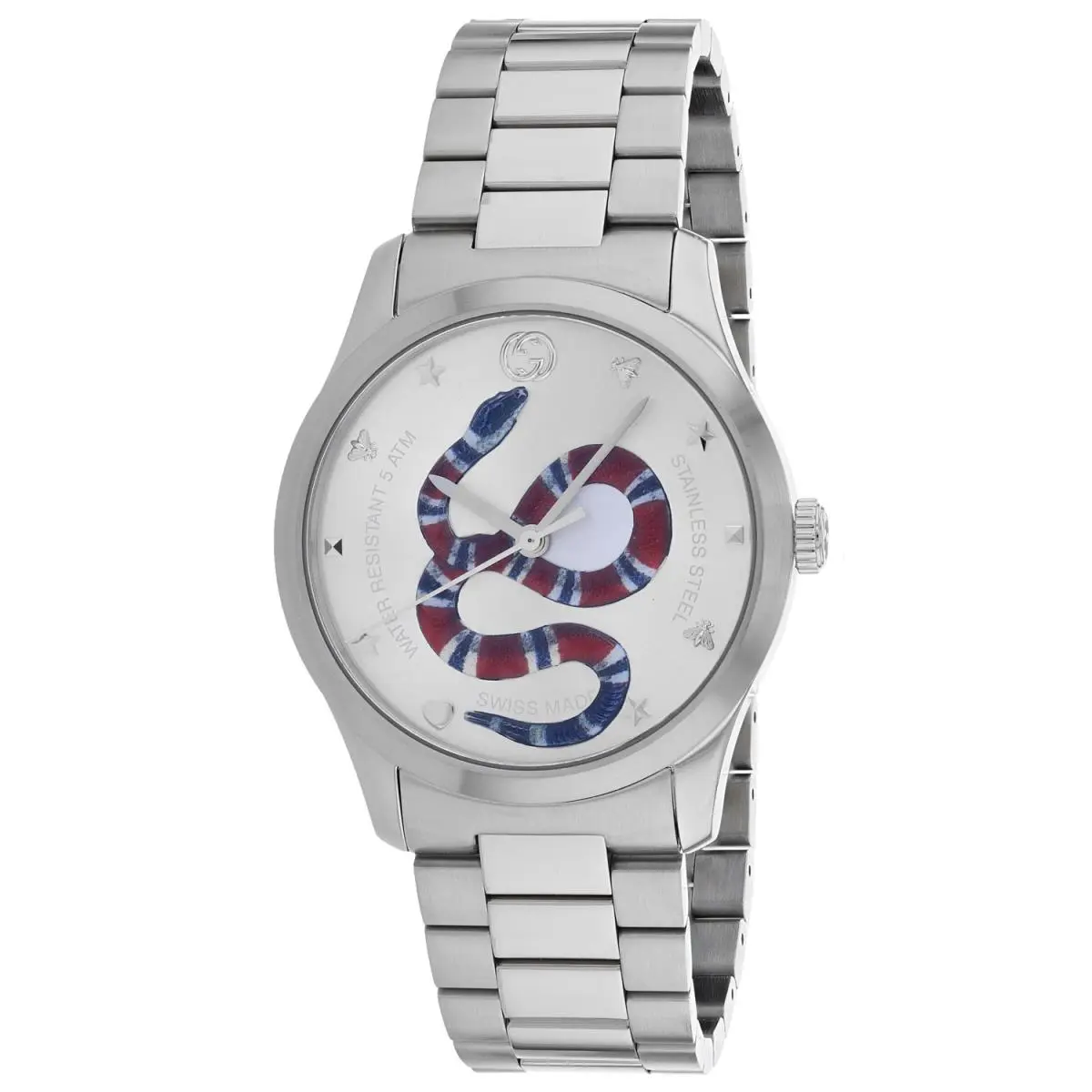 Men`s G-timeless Silver Dial Watch - YA1264076 by Gucci