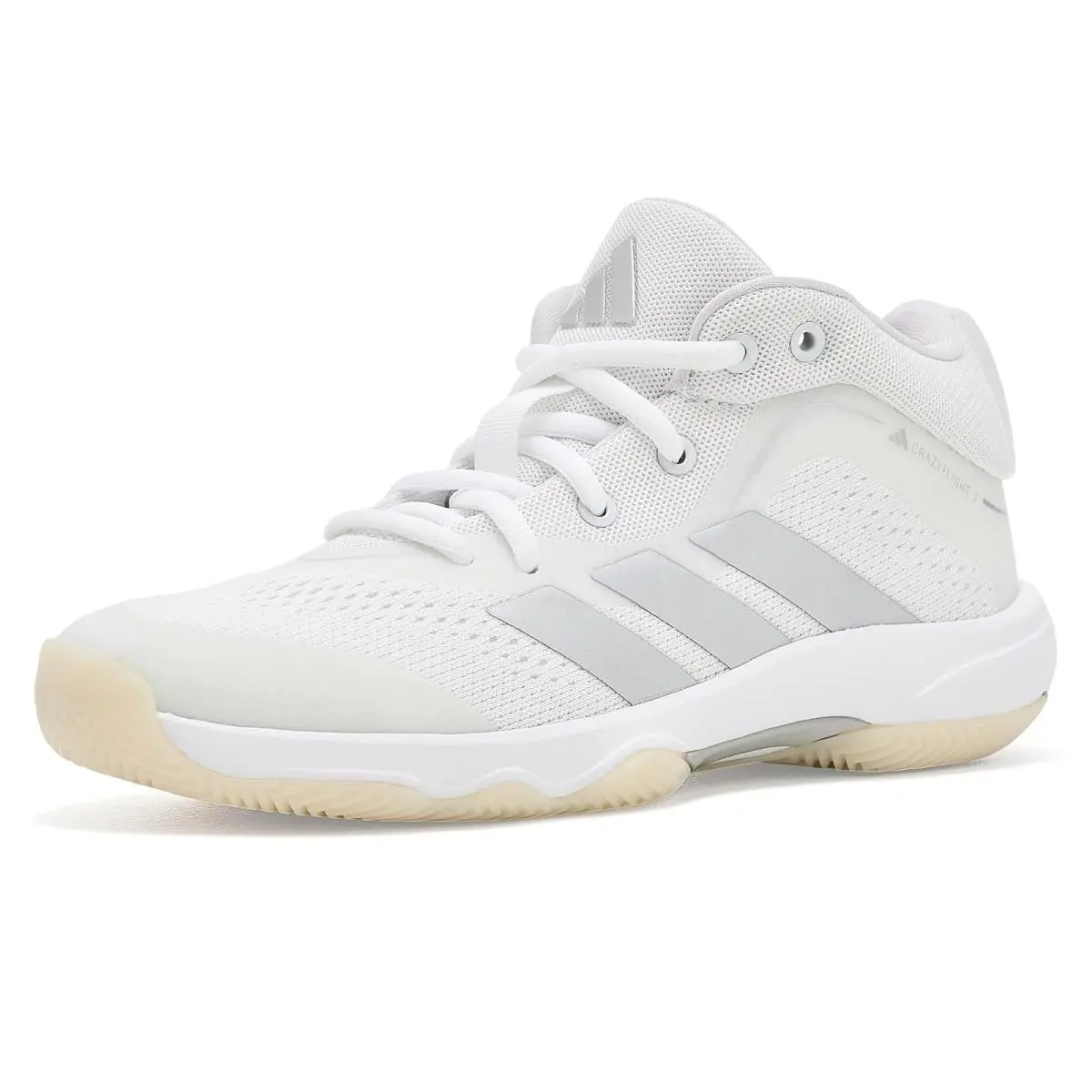 Kids Crazyflight 7 Mid Top Volleyball Little Kid/big Kid White/Silver Metallic/White by Adidas
