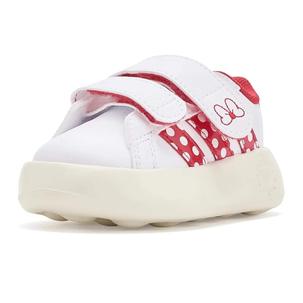 Kids Disney Grand Court Hook Amp Loop Infant/toddler White/Pure Ruby/Off-White by Adidas