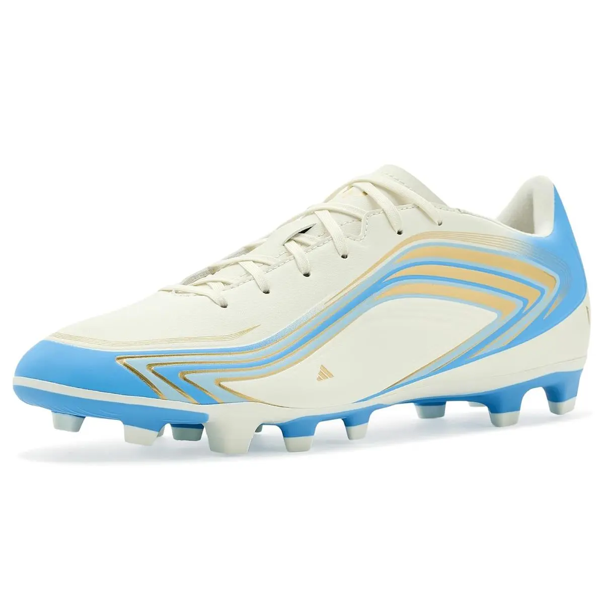 Unisex Shoes  F50 Messi Club Firm/multi Ground Soccer Cleats Ivory/Semi Blue Burst/Icey Blue by Adidas
