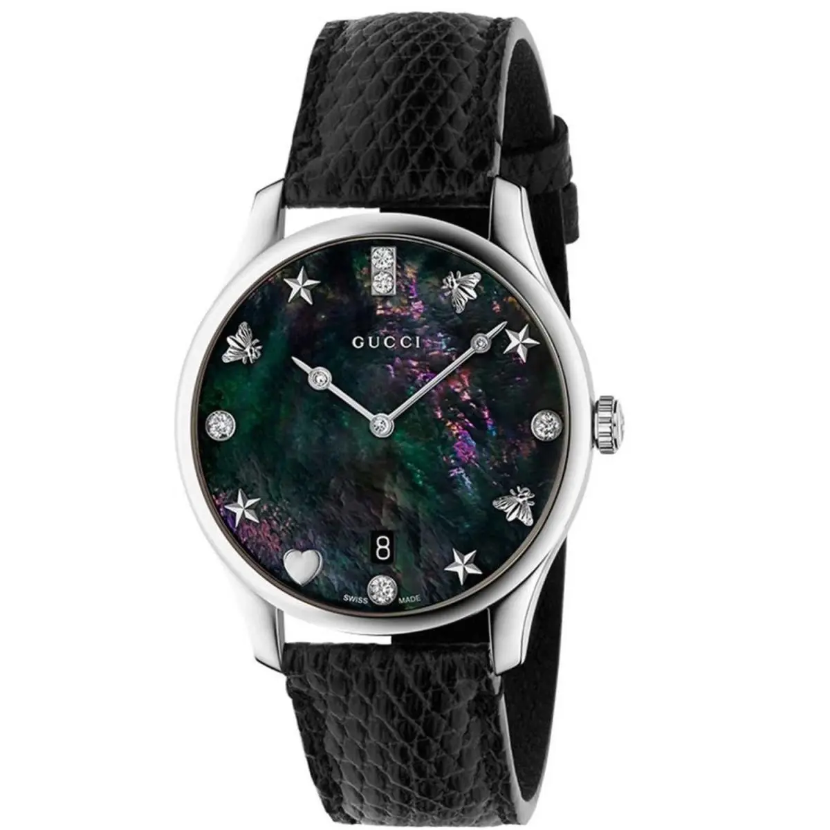 YA1264086 Women`s G-timeless Medium Black Dial Quartz Watch by Gucci