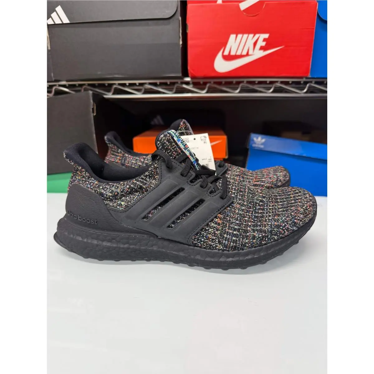 Men`s Ultraboost Shoes Multi Color Black Red Blue G54001 by Adidas