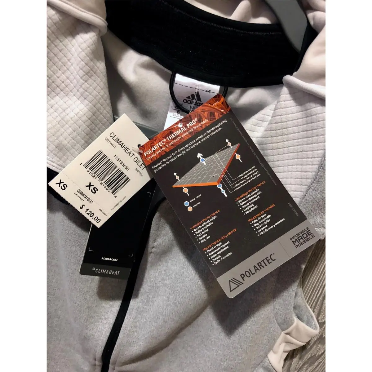 Adidas clothing - ADIDAS ClimaHeat Gilet - ClimaHeat Gilet - BR6824 - Gray 17