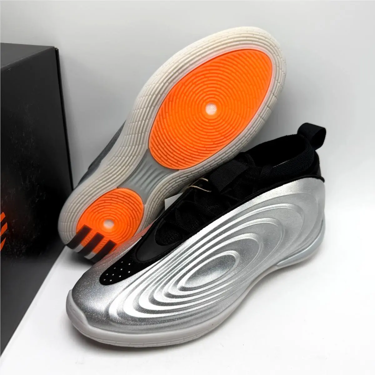 Adidas shoes - ADIDAS Harden Vol. 10 - Harden - KJ1454 - Silver Metallic/Core Black/Lucid Orange 5