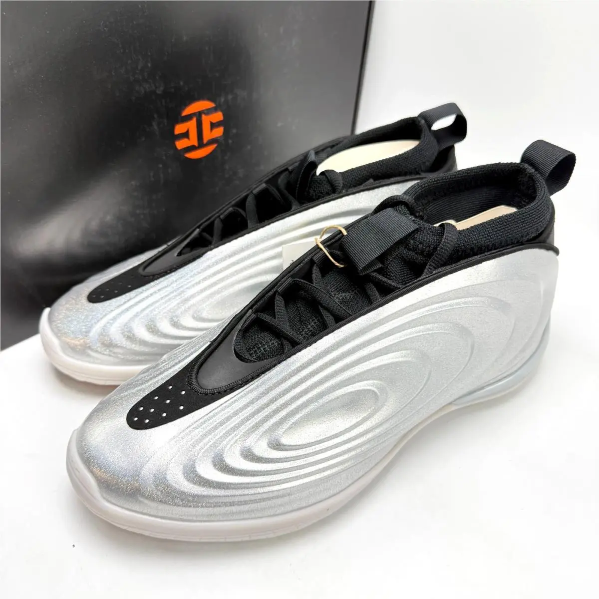 Adidas shoes - ADIDAS Harden Vol. 10 - Harden - KJ1454 - Silver Metallic/Core Black/Lucid Orange 6