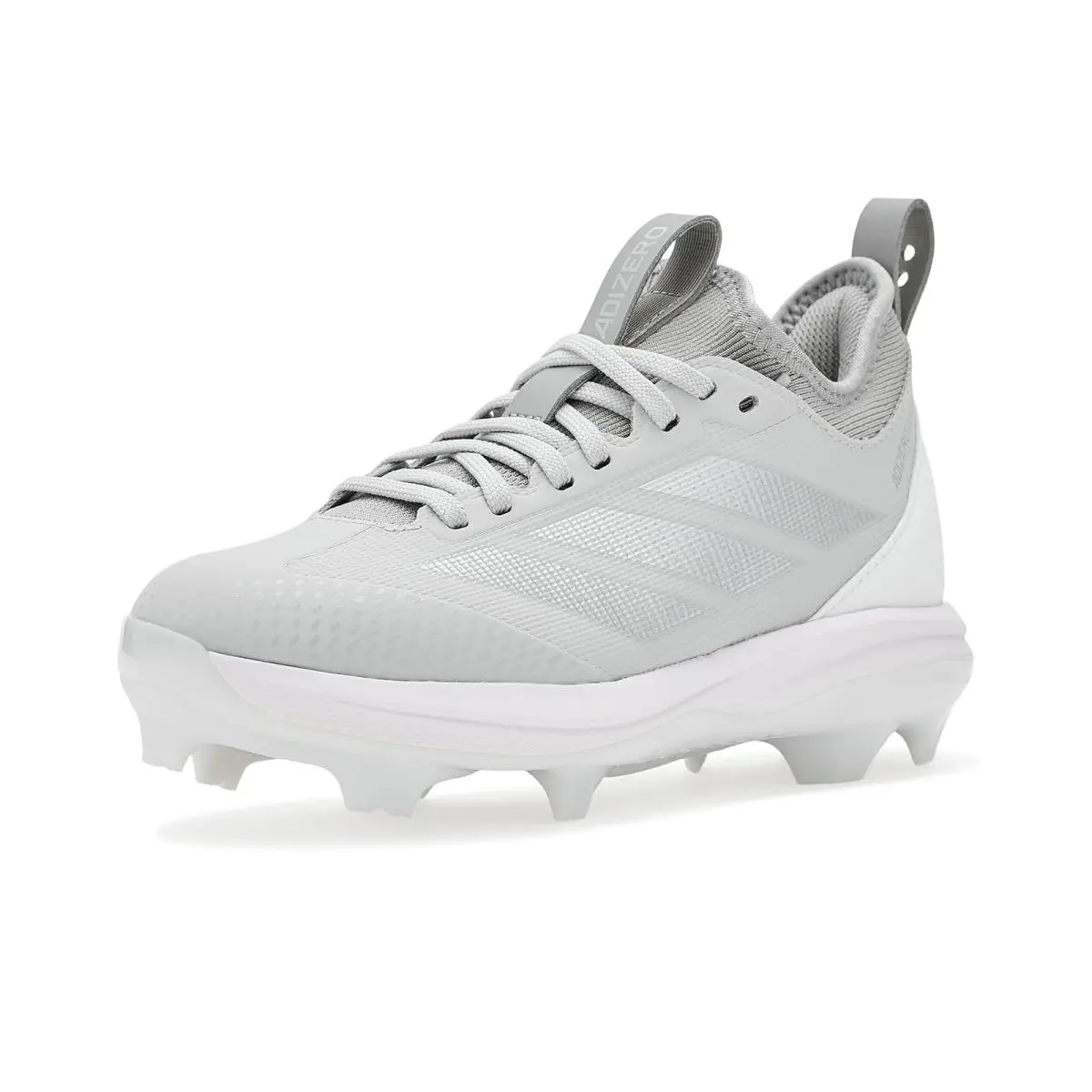 Boy`s  Kids Adizero Impact Tpu 2.0 Baseball Cleats Little Kid/big Kid Team Light Grey/White/Silver Metallic by Adidas