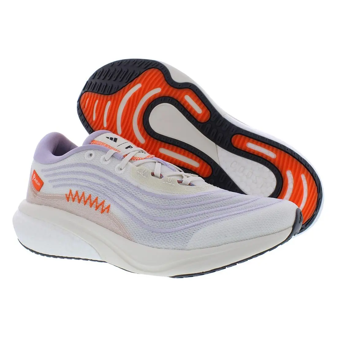 Adidas Supernova 2 X Parley Womens Shoes - Non Dyed/Silver Dawn/Impact Orange, Main: Grey