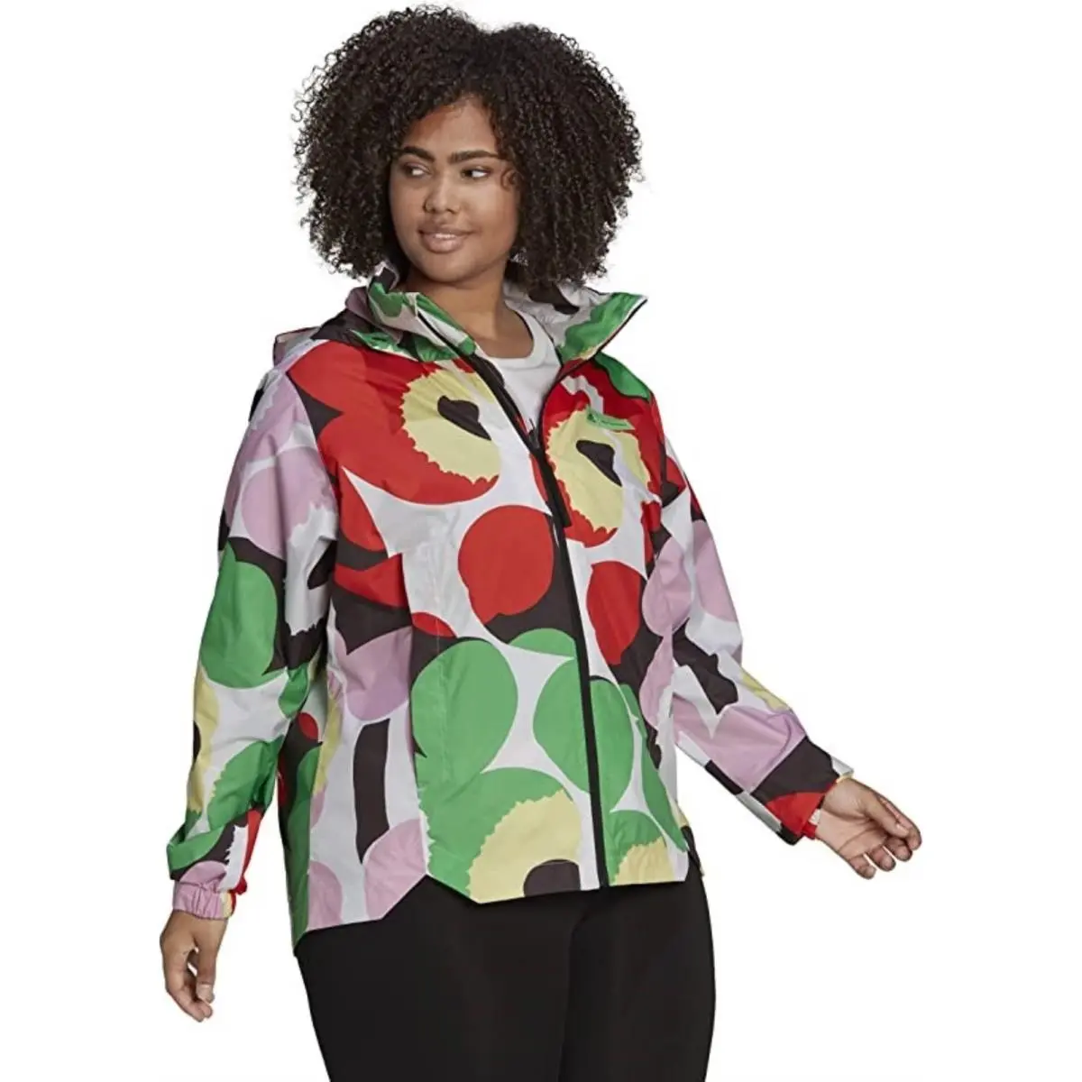 Women`s Marimekko Traveer Rain. Rdy Jacket Plus Size by Adidas
