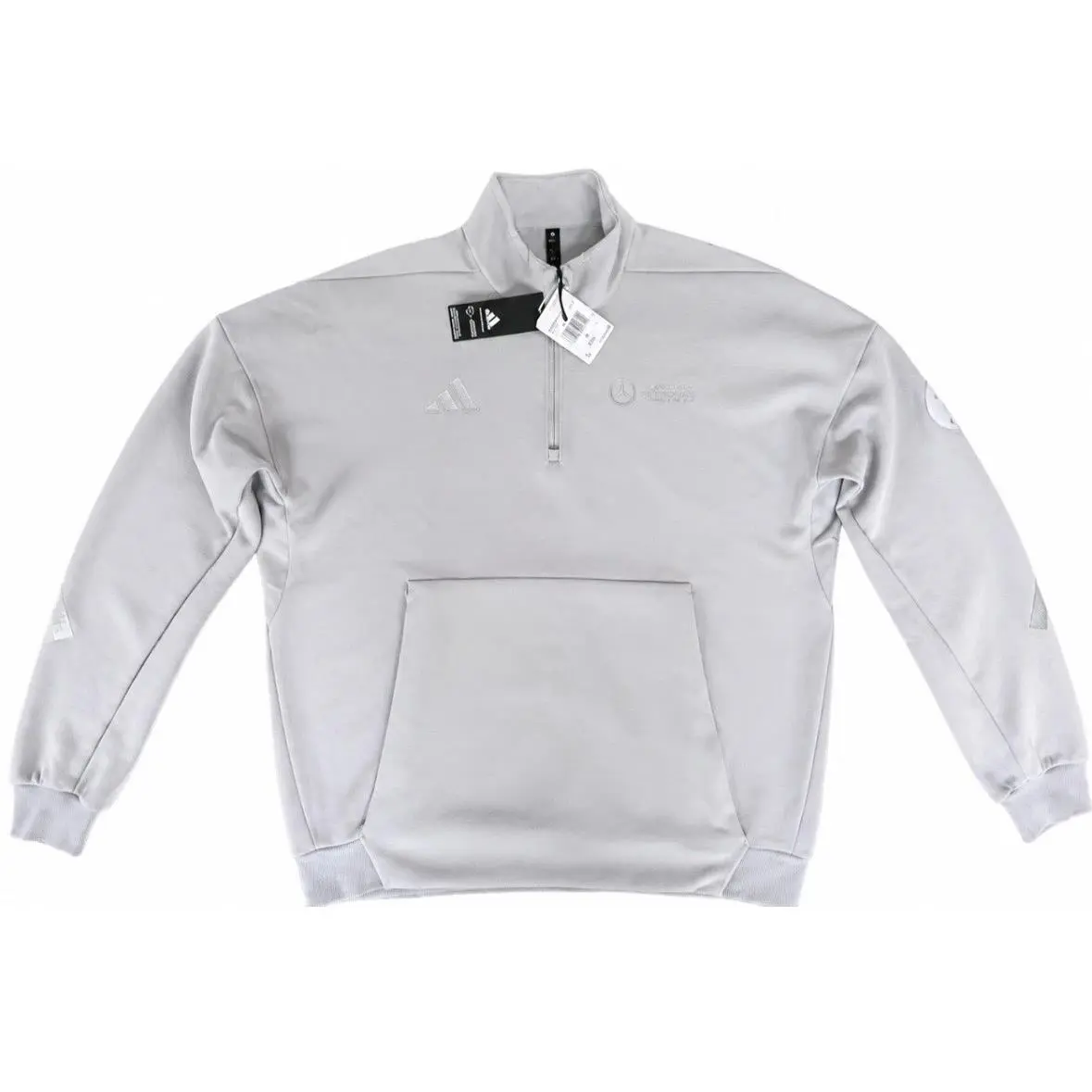 Mercedes Amg Petronas F1 Men’s Half Zip Top Sweatshirt JW3477 by Adidas
