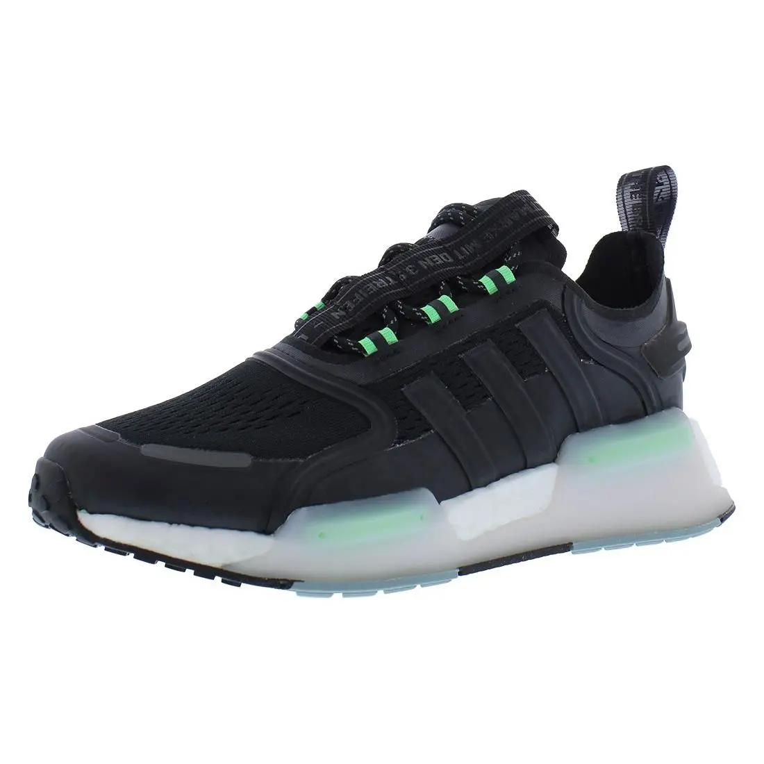 Adidas Nmd_V3 Boys Shoes - Black/Mint, Main: Black