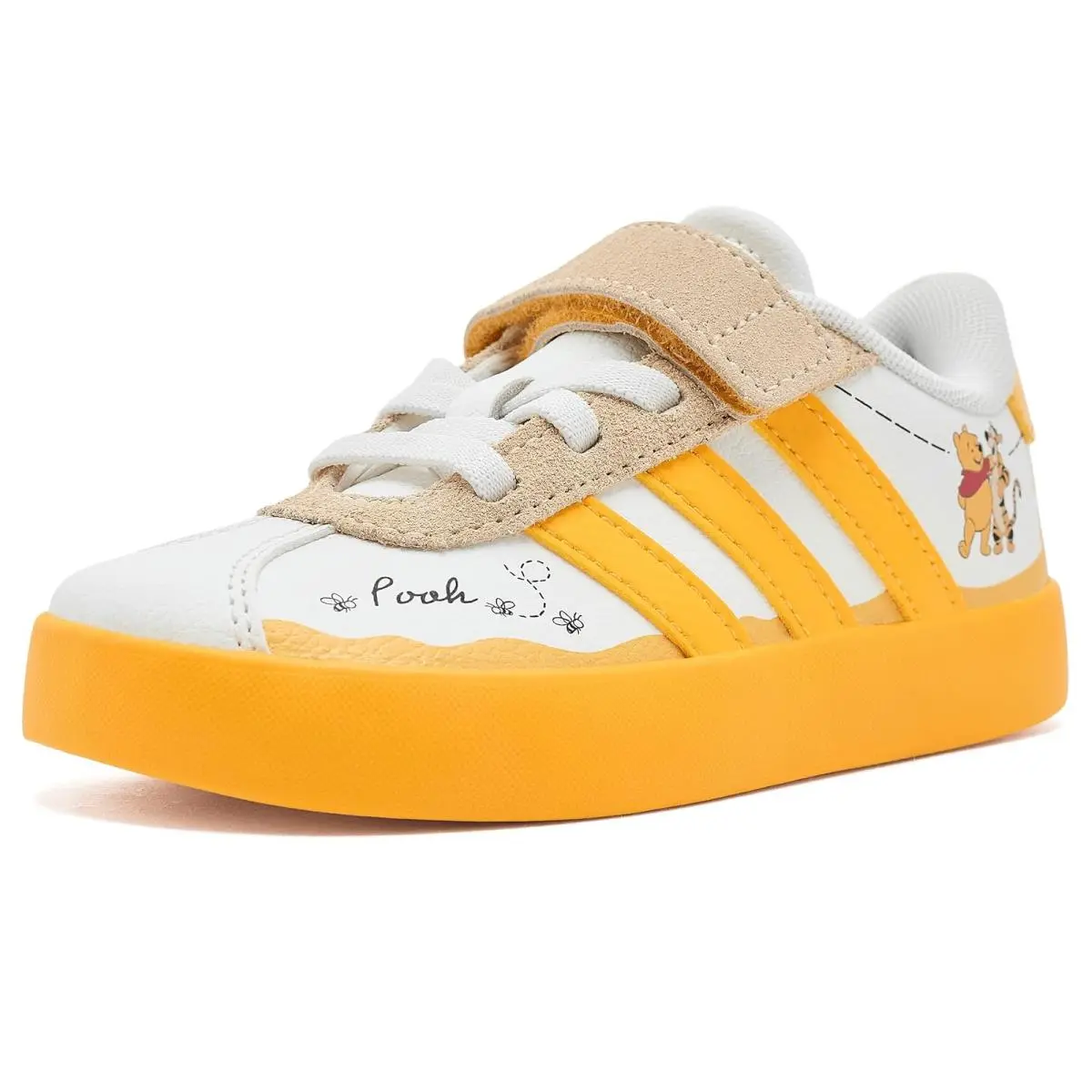 Unisex Adidas Kids Disney Vl Court 3.0 Elastic Lace Amp Strap Little Kid