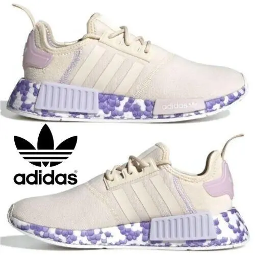 Adidas Originals NMD_R1 White/purple Tint GW5694 Women`s Comfort Running Shoes