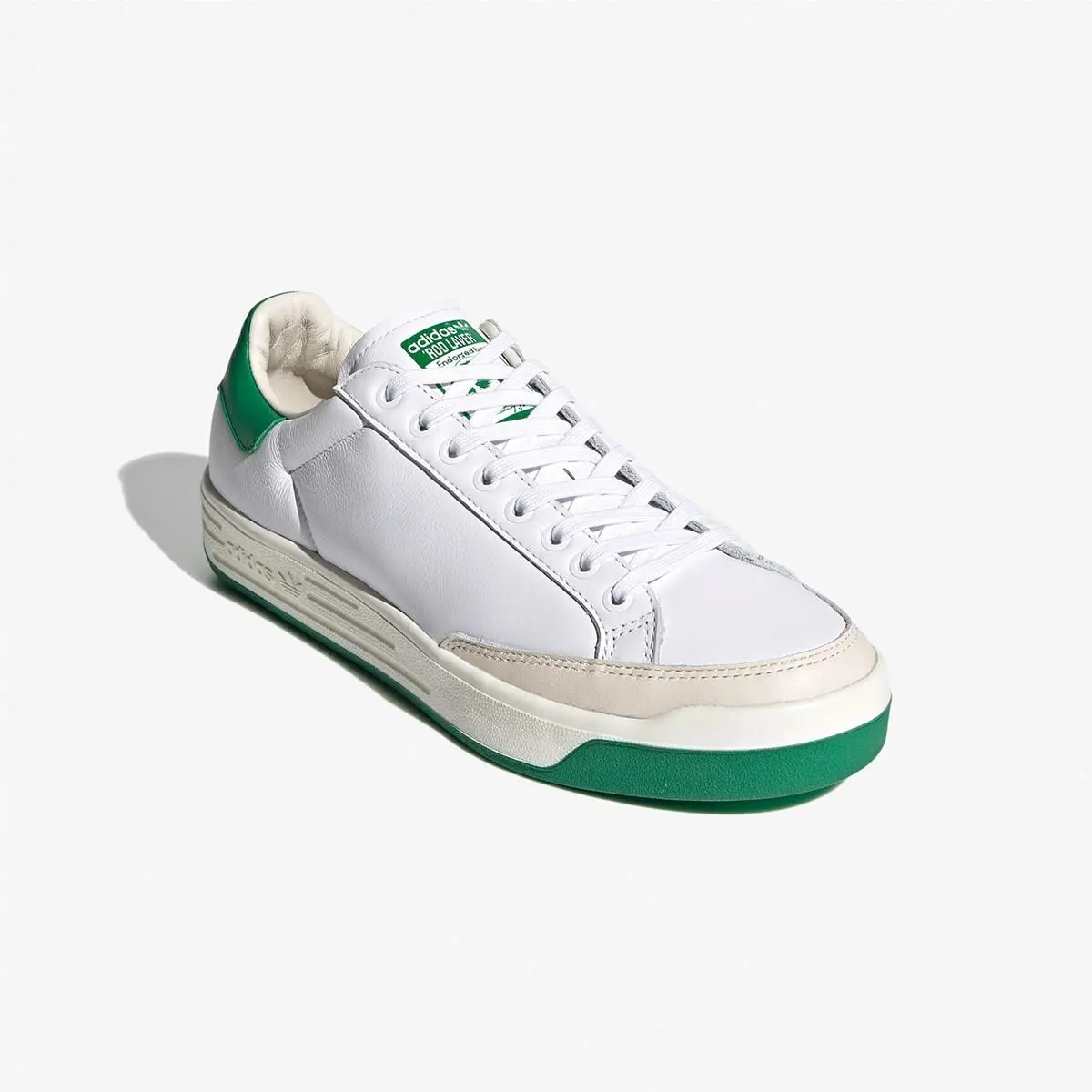 8.5 Mens  Originals Leather Rod Laver Fx5605 Ftwr White/green/off White by Adidas