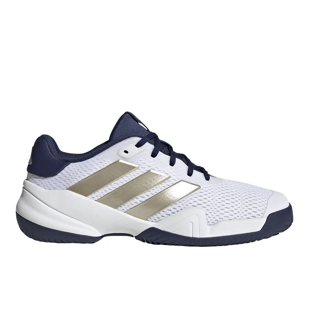 Barricade Tennis Unisex White Sneakers Athletic Shoes SB1158-JR4448 by Adidas