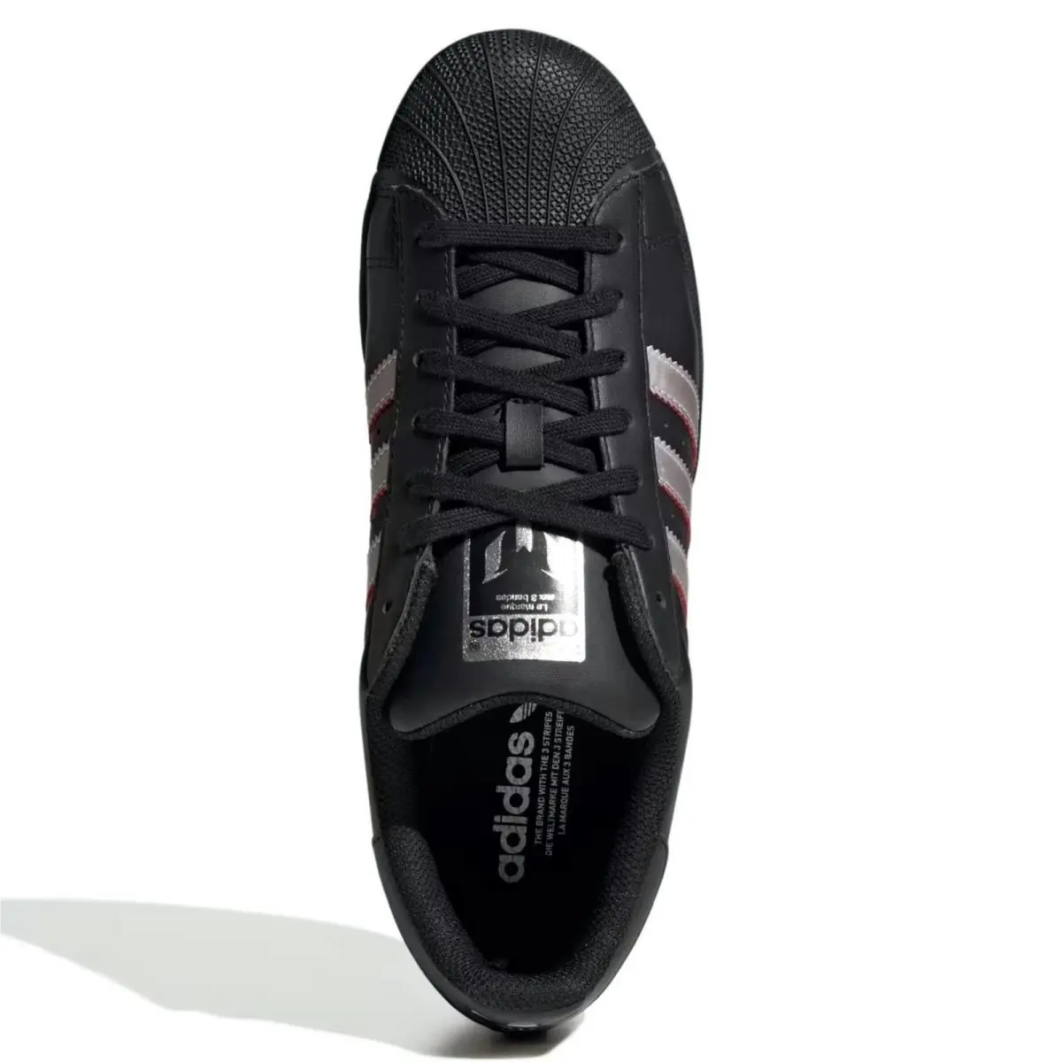 Adidas shoes - adidas Superstar - Superstar - Black, Manufacturer: Core Black / Silver Metallic / Pure Ruby 30