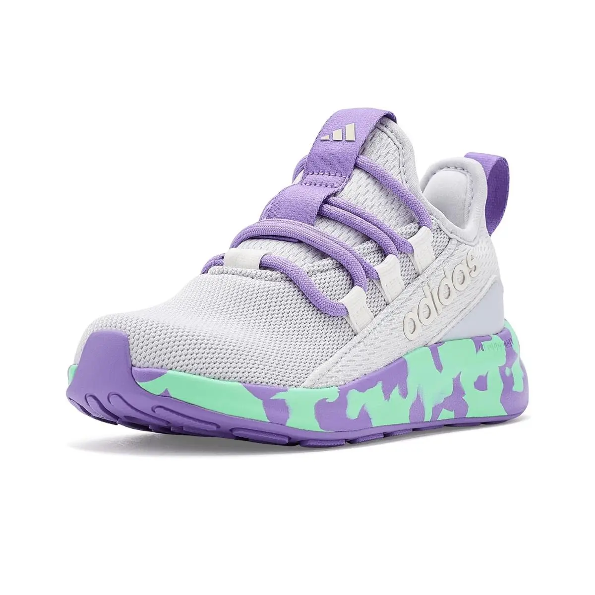 Children Unisex Shoes  Kids Lite Racer Adapt 8.0 Little Kid/big Kid Dash Grey/Violet Fusion/Pulse Mint by Adidas