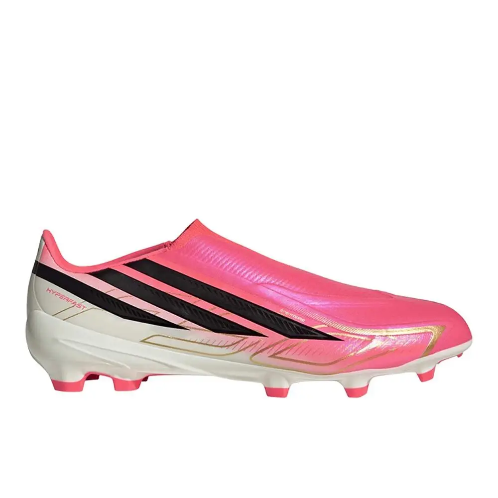 F50 Hyperfast League Laceless Firm Ground Soccer Cleats Unisex Pink Sneak by Adidas