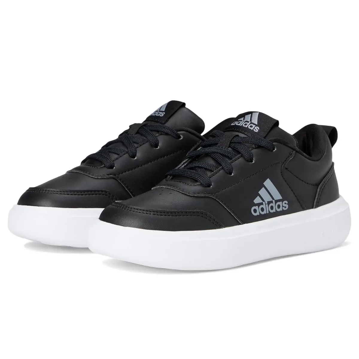 Boy`s Shoes  Kids  Kids Park ST Sneaker Little Kid/big Kid Black/Iron Metallic/White by Adidas