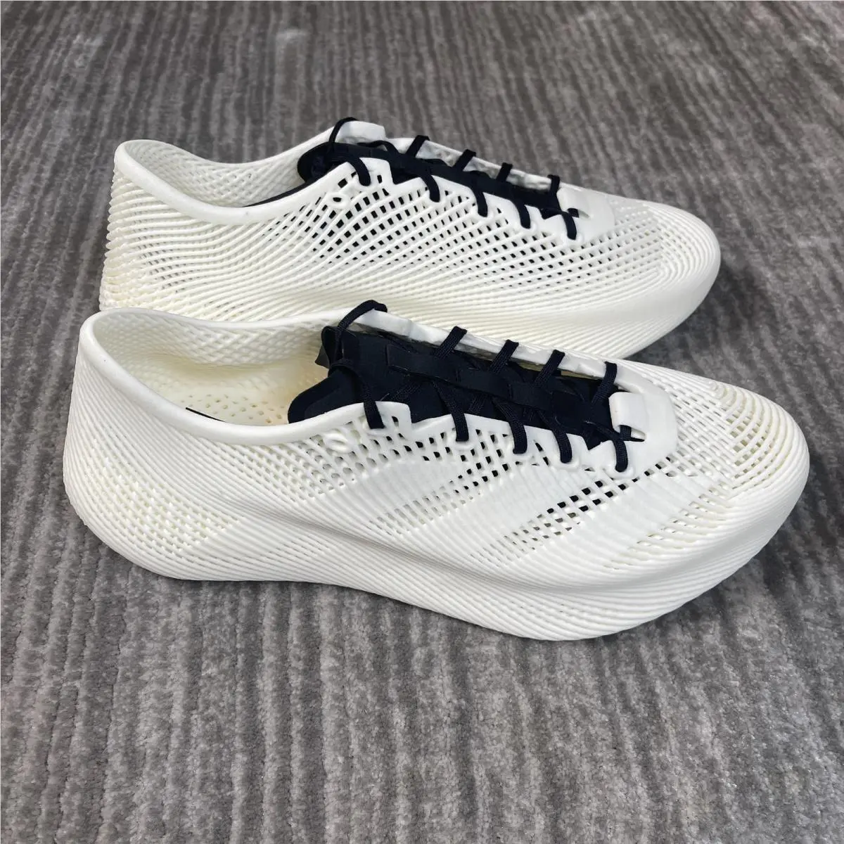 Climacool Laced Shoes Mens Size 9.5 White Black 3D Mesh Casual JQ6637 by Adidas