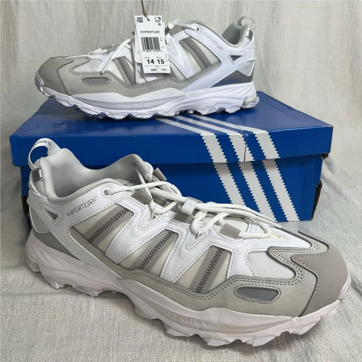 Hyperturf Adventure Shoes Mens 14 White Gorpcore Trail Sneaker GY9410 by Adidas