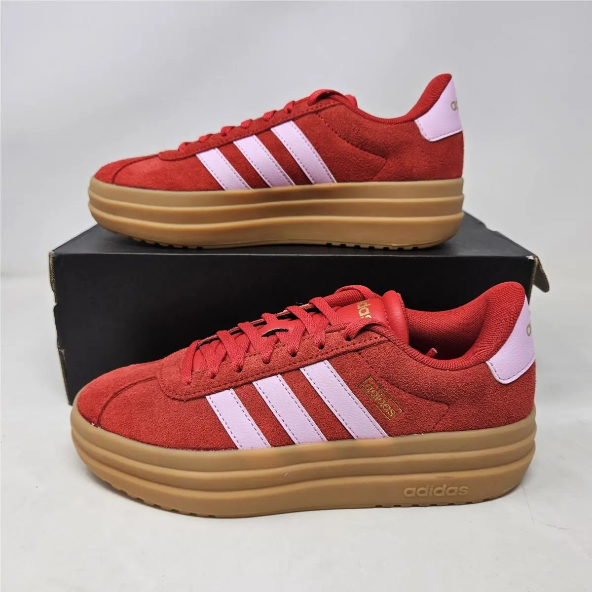 VL Court Bold `scarlet - Pink` Casual Shoes / KI9248 / Women`s Size 10 by Adidas