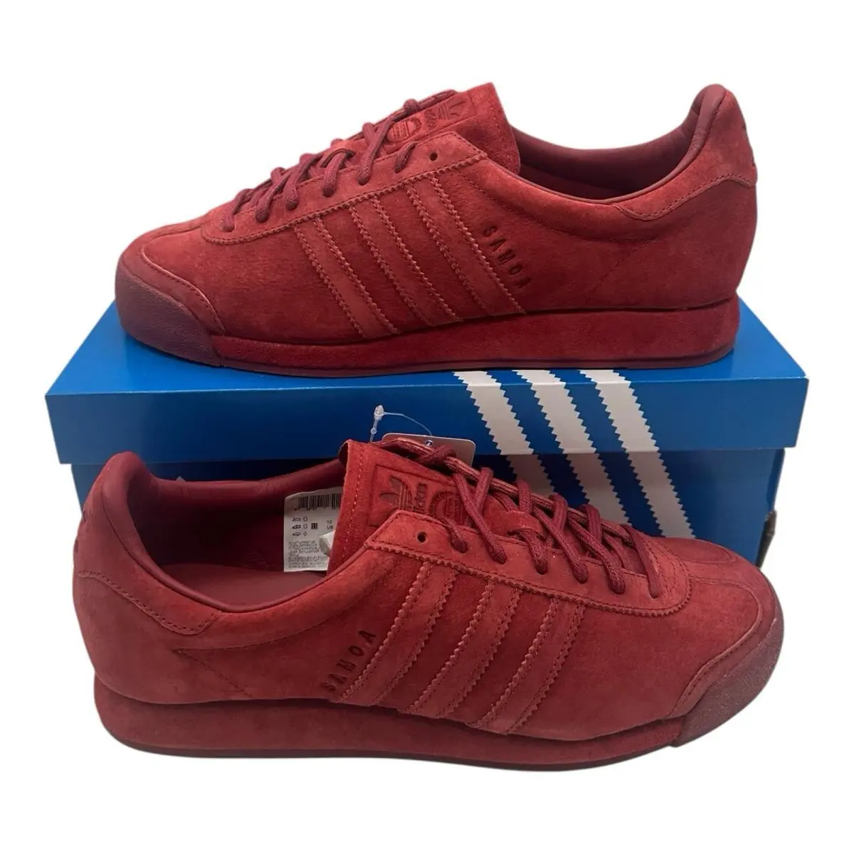 Samoa Vintage Shoes Men`s Size 9 Mystery Red Suede Sneakers B39016 by Adidas