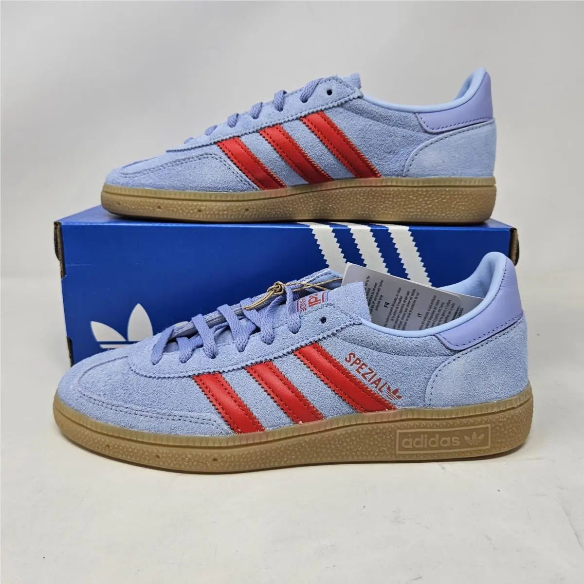 Handball Spezial `glow Blue Red` Casual Shoes / JR3639 / Women`s Size 9.5 by Adidas