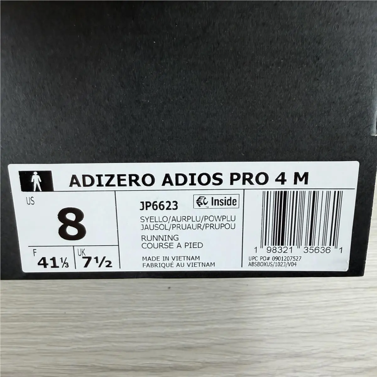Adidas shoes - adidas Adizero Adios Pro 4 - JP6623 - Yellow, Manufacturer: Solar Yellow/Aura Plum/Powder Plum 8