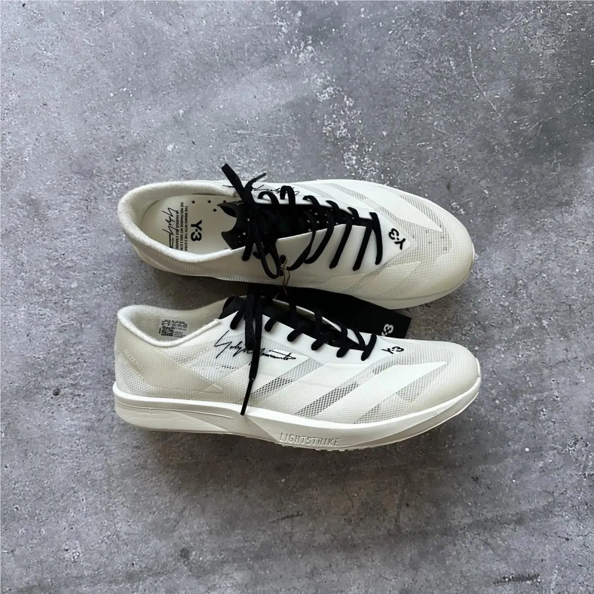 Adidas x Yohji Yamamoto Y-3 Adizero RC6 White Shoes Size US 5.5 UK 4 EU 36 2/3