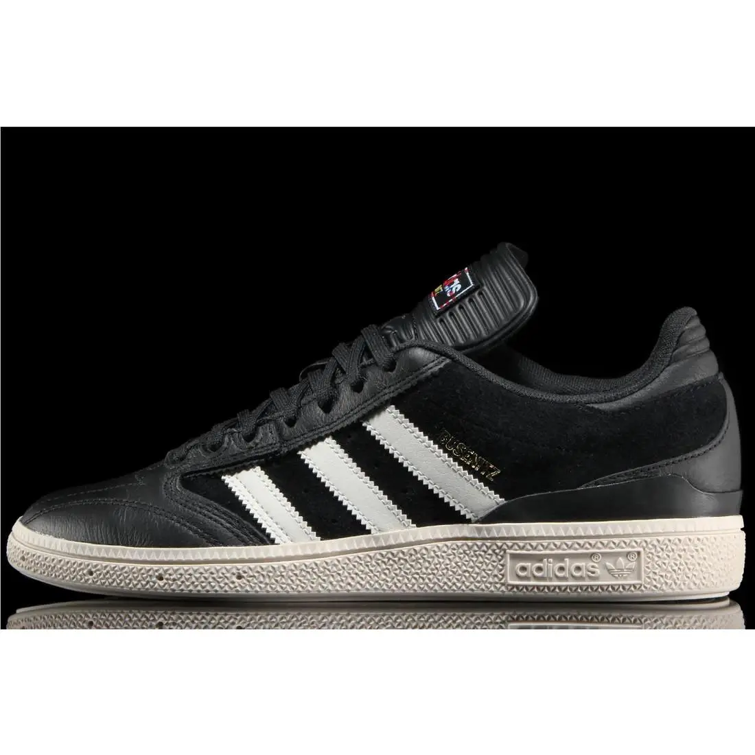 Busenitz Skate Shoes Core Black White Gold Metallic Men`s 8 HQ4708 by Adidas
