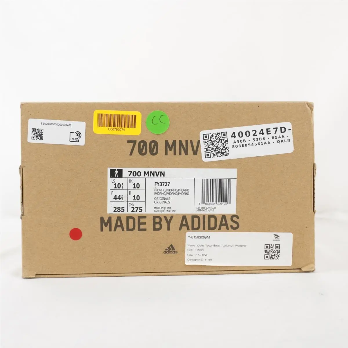 Adidas shoes - adidas Yeezy Boost 700 MNVN - FY3727 - Yellow (UPC: 4064041329120) 6