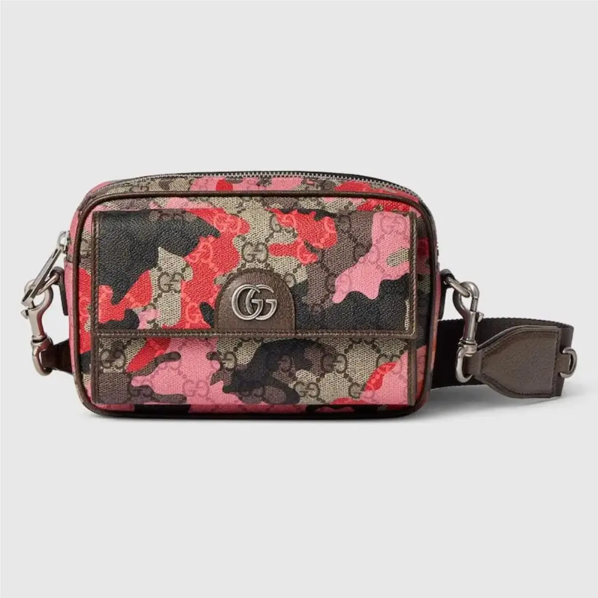 7232 -  GG Coated Canvas Crossbody - Red Camo by Gucci