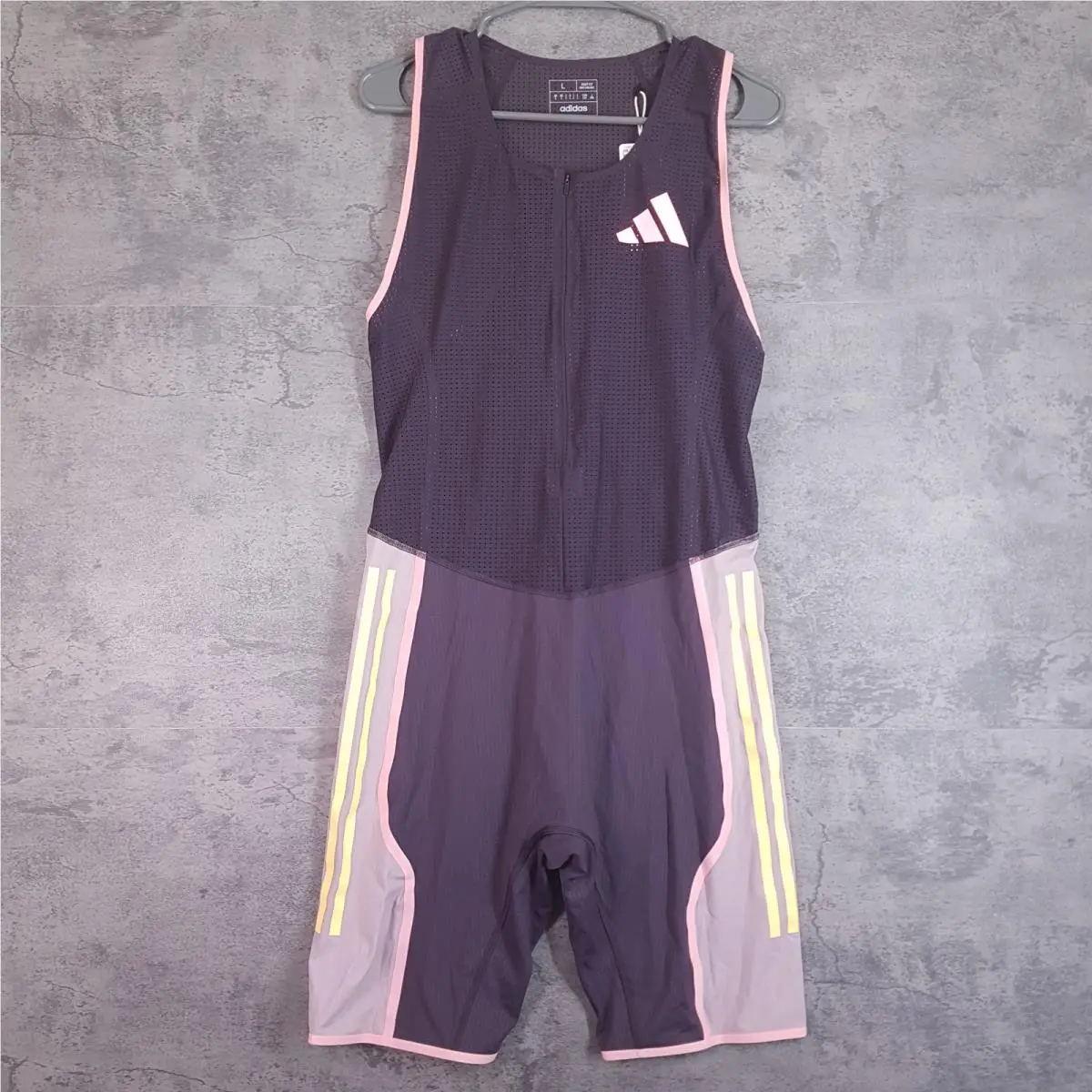 2024 Pro Elite Promo Sleeveless Running Suit Mens Large Purple by Adidas