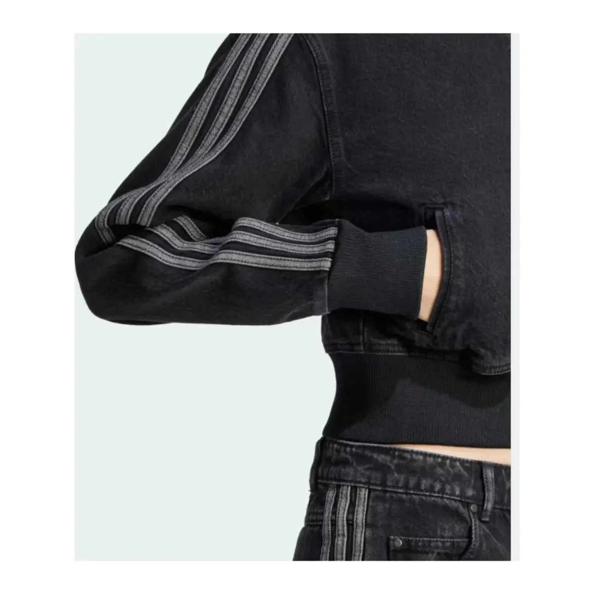 Adidas clothing - adidas Firebird Track Top Denim - JD3110 - Black 4