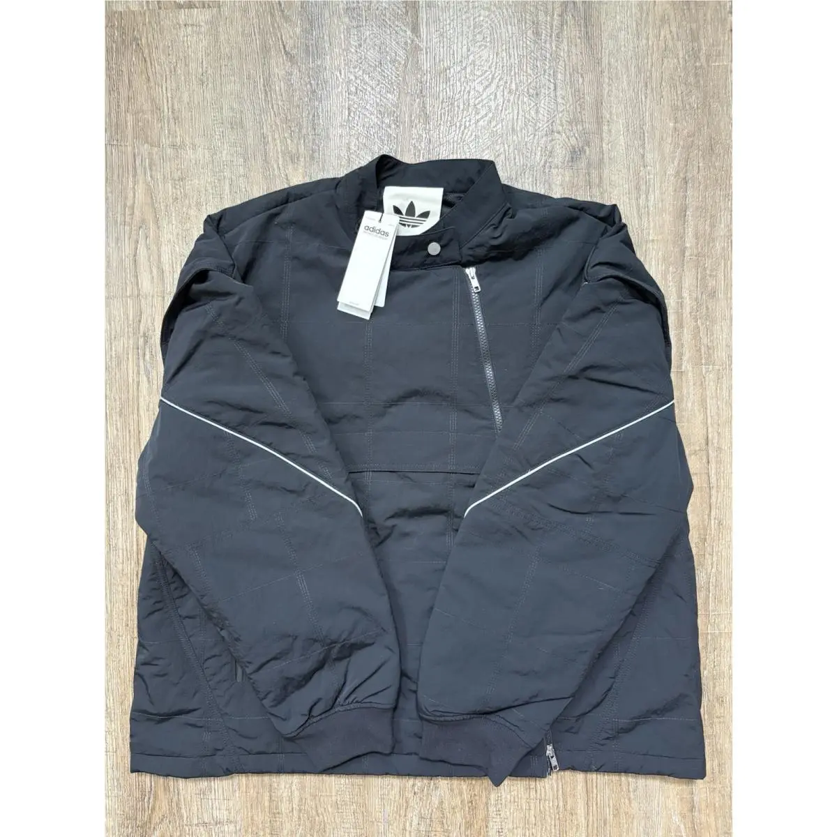 OG LA Motor Ave Racer Jacket Black Reflective Men’s Sz Large JX6152 by Adidas