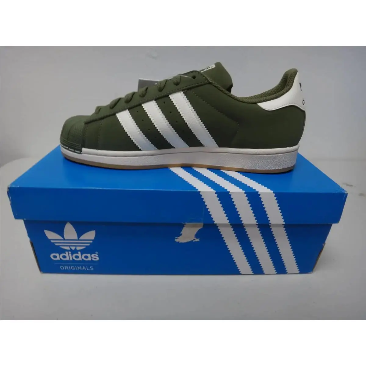 Superstar BC0195 Olive Cargo Men US 7.5 Green White Gum Shell Toe by Adidas