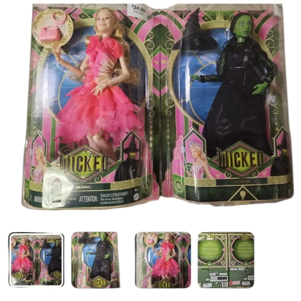 Mattel Wicked Movie Glinda Elphaba Fashion Doll Set - Url Misprint Collectible
