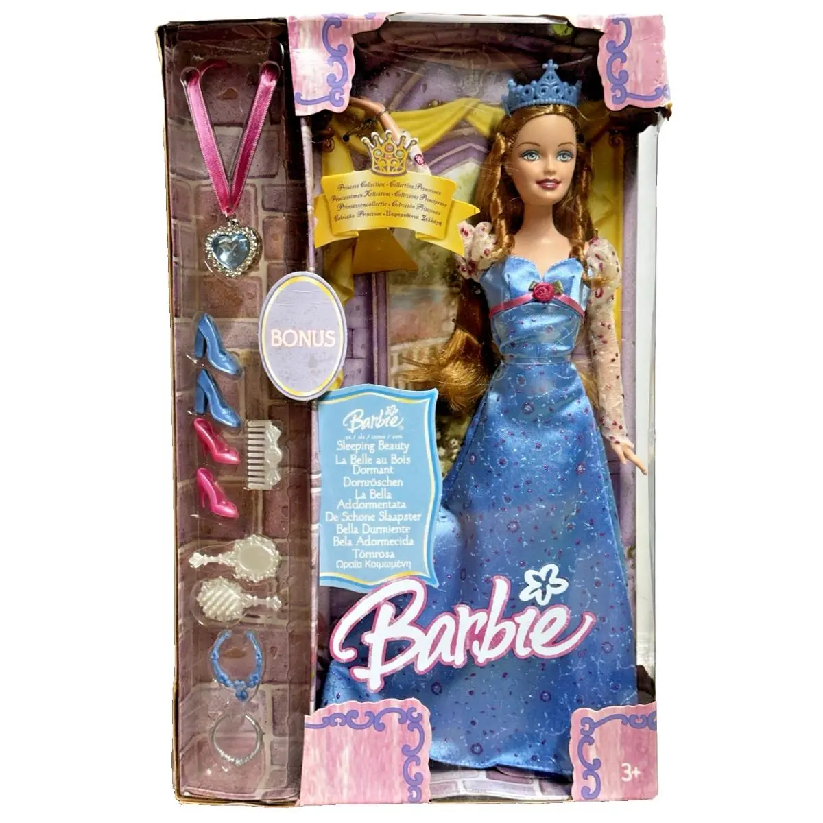 Barbie Princess Sleeping Beauty Doll Accessories Box Set Mattel G8435