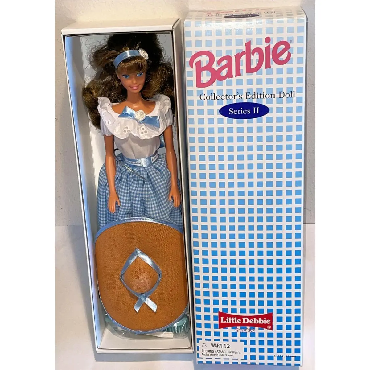 1995 Little Debbie Snacks Barbie Doll Collectors Edition Series II Blue Gingham