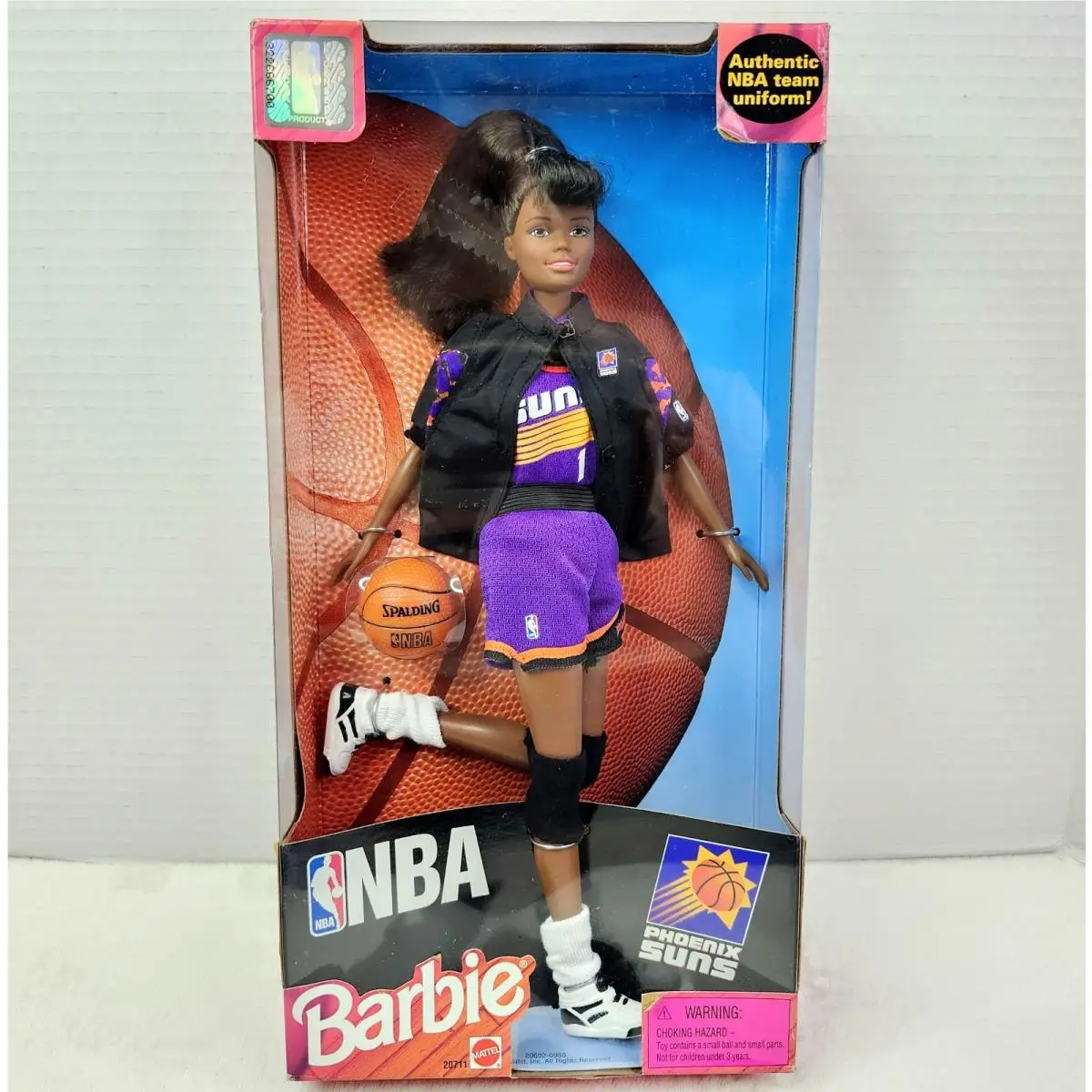 Barbie Nba Phoenix Suns Basketball 1998 Mattel African American 20711 Nrfb Vtg