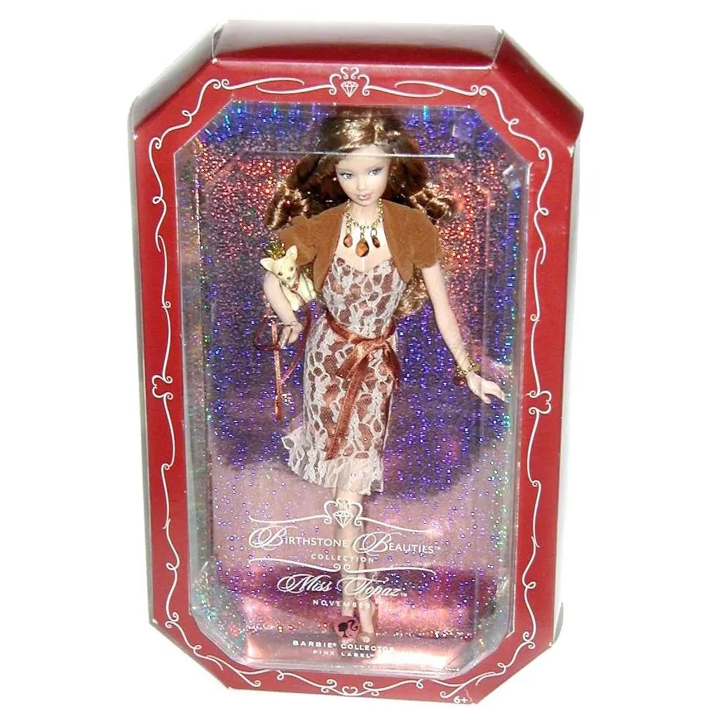 Barbie Birthstone Beauties November Topaz Nrfb w/ Chihuahua Dog