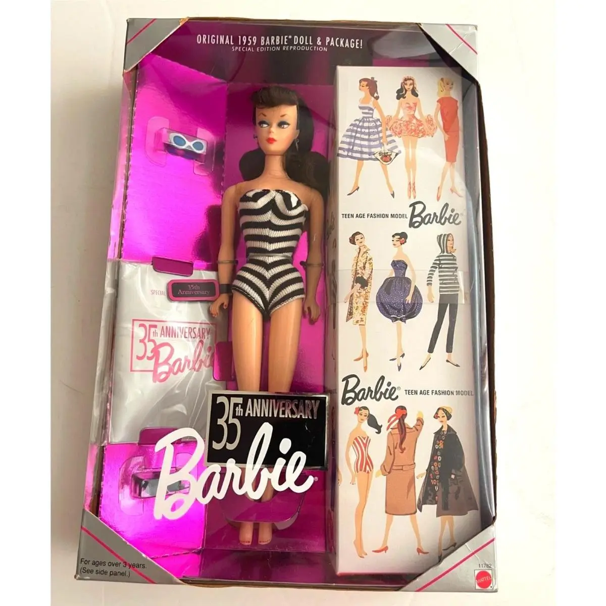 1959 Barbie Doll 35th Anniversary Special Edition 1993 Mattel 11590 Vtg