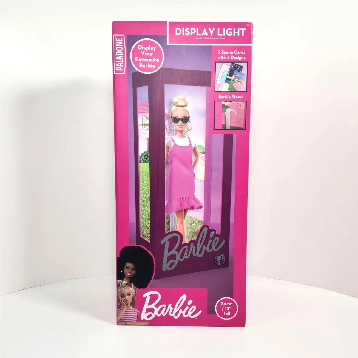Barbie Display Light Up Doll Showcase Stand Pink Led Display Lamp 13 Paladone