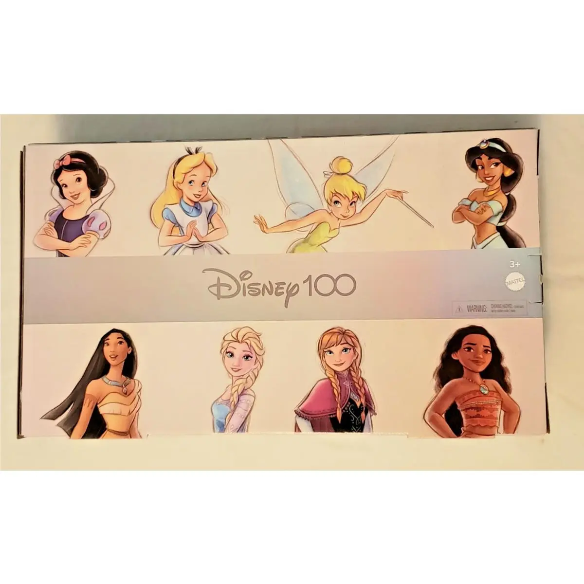 Mattel Disney 100 Years of Wonder Gift Set HRF55 8 Dolls Moana Elsa Jasmine