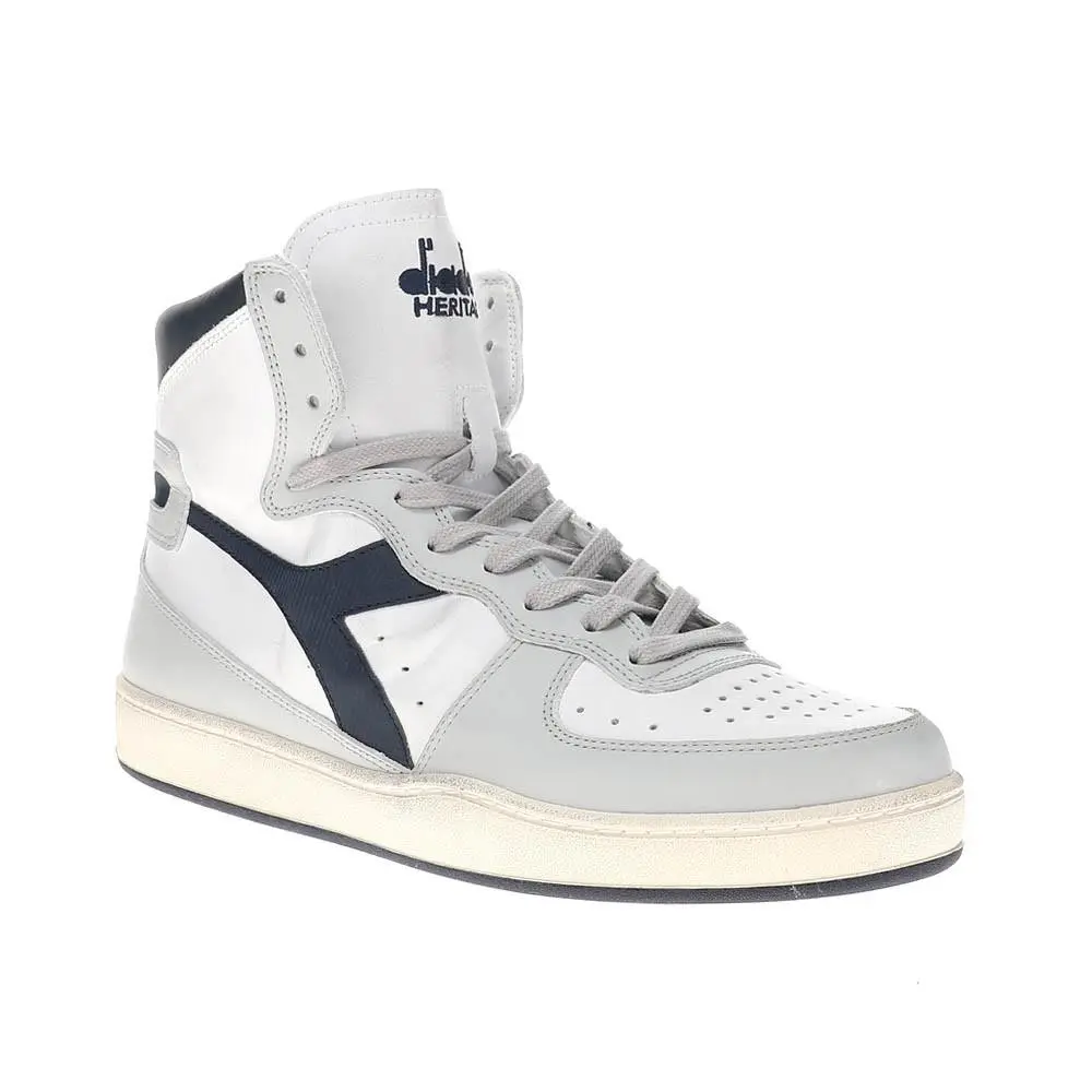 Diadora shoes - diadora Mi Basket Used High Top - 158569-C4157 - Grey, White 0