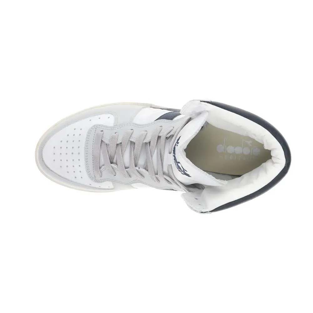 Diadora shoes - diadora Mi Basket Used High Top - 158569-C4157 - Grey, White 2