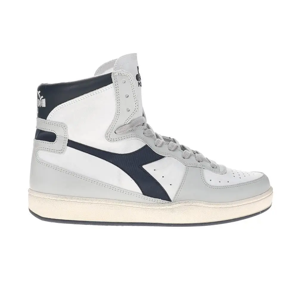 Diadora shoes - diadora Mi Basket Used High Top - 158569-C4157 - Grey, White 4