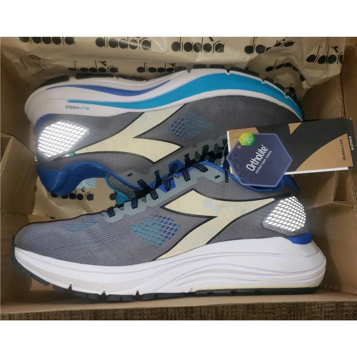 Diadora shoes - Diadora Mythos Blushield 7 Vortice Running - 101 178060 01 C9215 - Gray 12